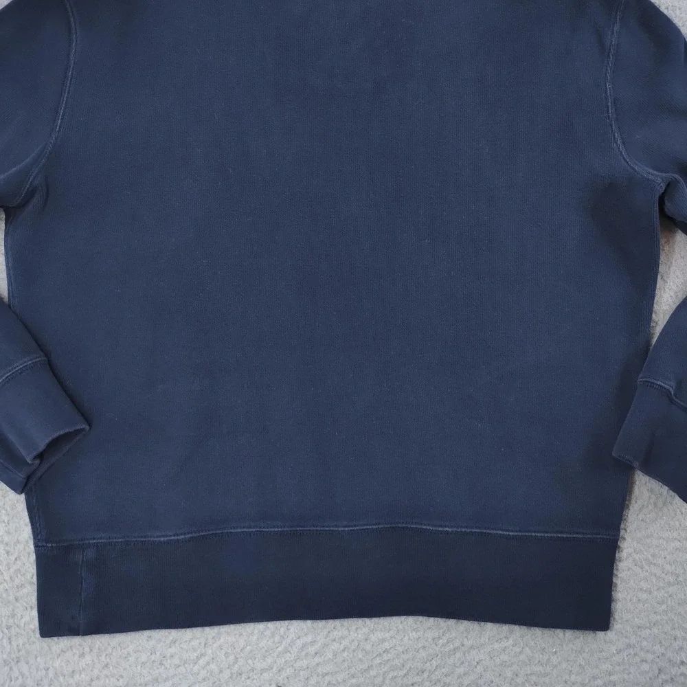 Polo Ralph Lauren Sweater Mens Medium Navy Mock Neck Button Pullover